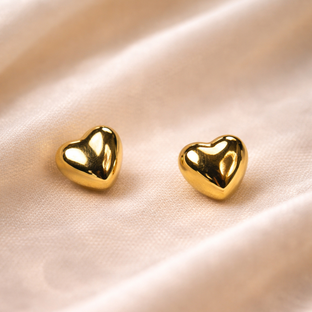 VISINORY GOLDEN HEART STUDS - Image 4